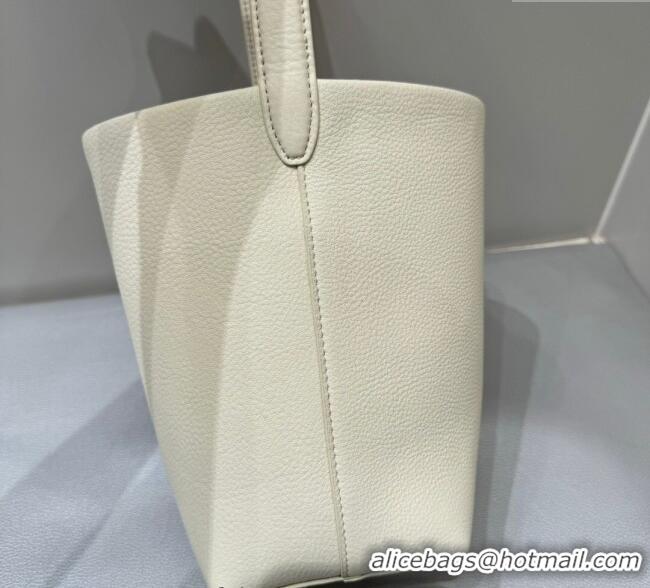 Affordable Price The Row Small N/S Park Tote Bag in Grained Leather 0802 White 2025