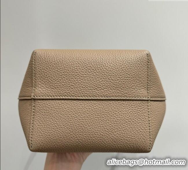 Luxury Cheap The Row Small N/S Park Tote Bag in Grained Leather 0802 Beige 2025