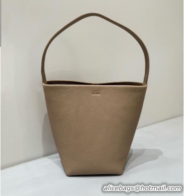 Luxury Cheap The Row Small N/S Park Tote Bag in Grained Leather 0802 Beige 2025