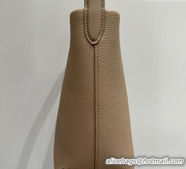 Luxury Cheap The Row Small N/S Park Tote Bag in Grained Leather 0802 Beige 2025