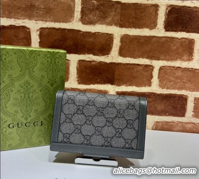 Good Quality Gucci Ophidia Passport Case 732755 Grey/Black 2023