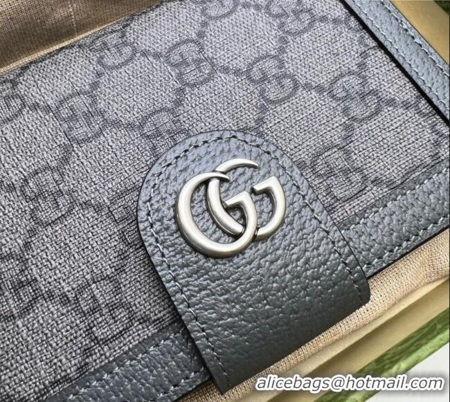 Good Quality Gucci Ophidia Passport Case 732755 Grey/Black 2023