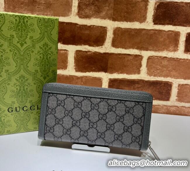 Spot Bulk Gucci Ophidia Zip Around Wallet ‎706844 Grey 2023