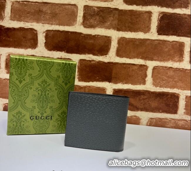 Luxury Discount Gucci GG Marmont Pig-Textured Leather Bi-fold Wallet 428726 Grey 2023