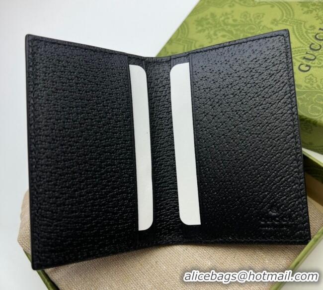 Buy Fashionable Gucci Pig-Textured Leather Bi-fold Wallet with Horsebit 703214 Black 2023