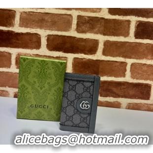 Modern Classic Gucci Ophidia GG Canvas Card Case Wallet 734943 Grey/Black 2023