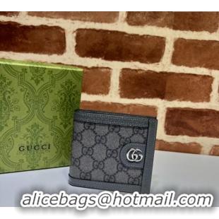Market Sells Gucci Ophidia GG Canvas Bi-Fold Wallet 597609 Grey/Black 2023