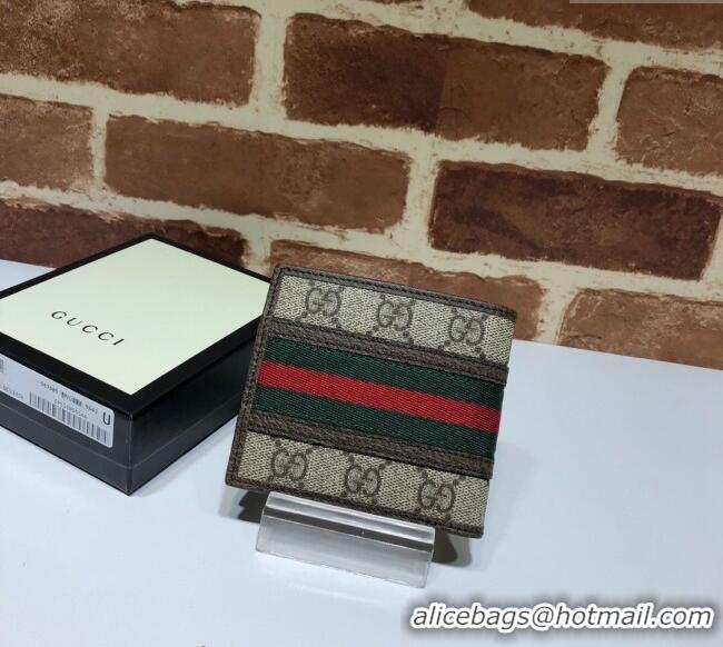 Buy New Cheap Gucci Ophidia GG Canvas Bi-Fold Wallet 597609 Beige/Brown 2023