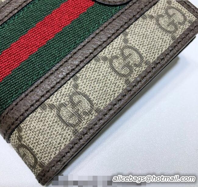 Buy New Cheap Gucci Ophidia GG Canvas Bi-Fold Wallet 597609 Beige/Brown 2023