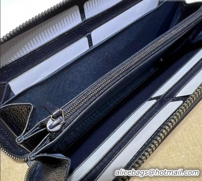 High Quality Gucci Ophidia GG Canvas zip around wallet 523154 Beige/Blue 2023
