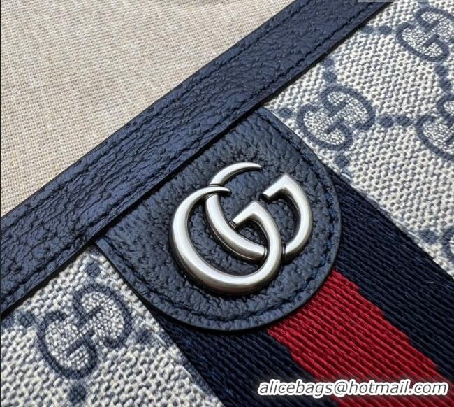 High Quality Gucci Ophidia GG Canvas zip around wallet 523154 Beige/Blue 2023