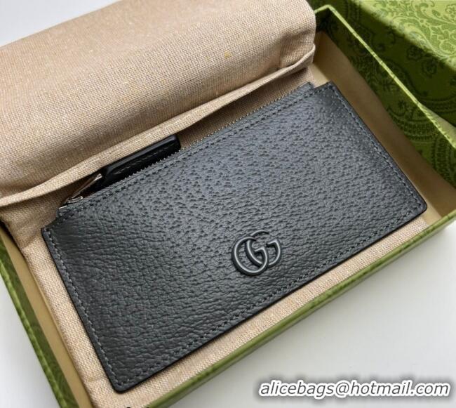 Best Price Gucci GG Marmont Pig-Like Leather Zip Card Case Wallet ‎722726 2023