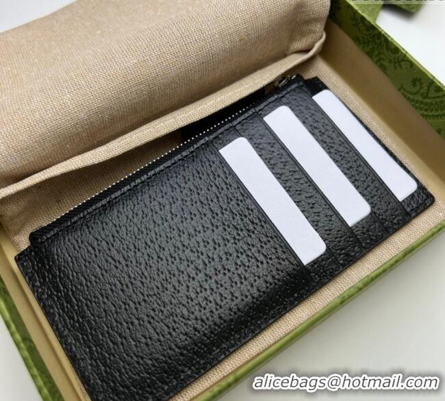 Best Price Gucci GG Marmont Pig-Like Leather Zip Card Case Wallet ‎722726 2023