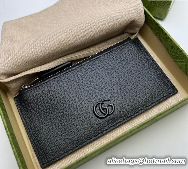 Best Price Gucci GG Marmont Pig-Like Leather Zip Card Case Wallet ‎722726 2023