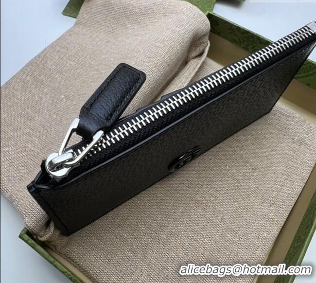 Best Price Gucci GG Marmont Pig-Like Leather Zip Card Case Wallet ‎722726 2023