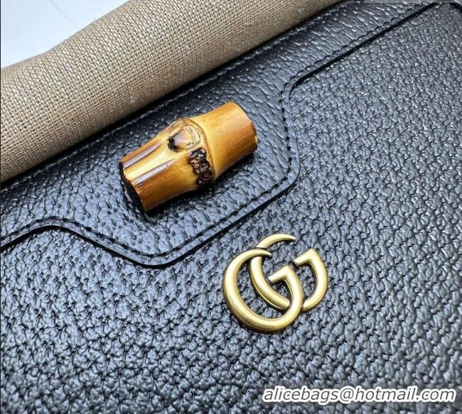 Shop Discount Gucci Diana Jumbo GG Leather Wallet 658634 Black 2023