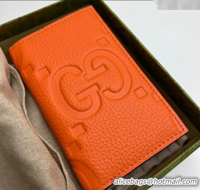 Buy Stylish Gucci Jumbo GG Leather Card Case Wallet 739478 Orange 2023