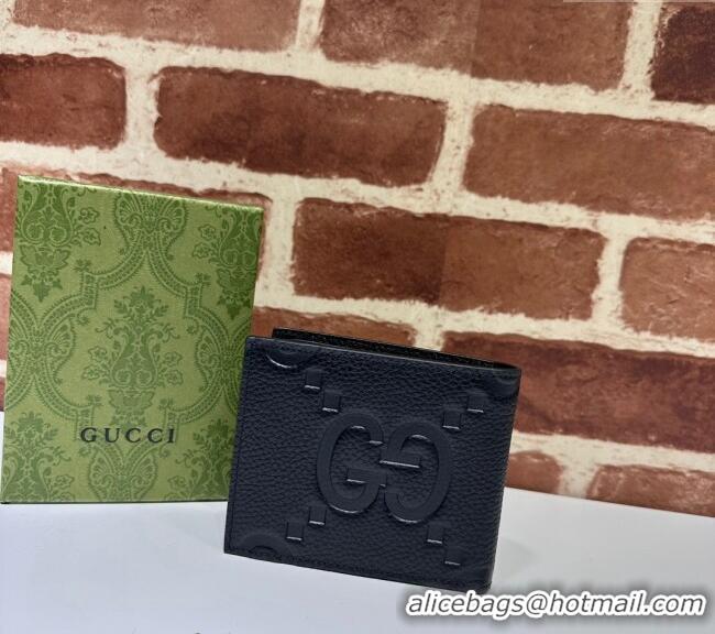 Wholesale Discount Gucci Jumbo GG Leather Wallet in Leather 739475 Black 2023