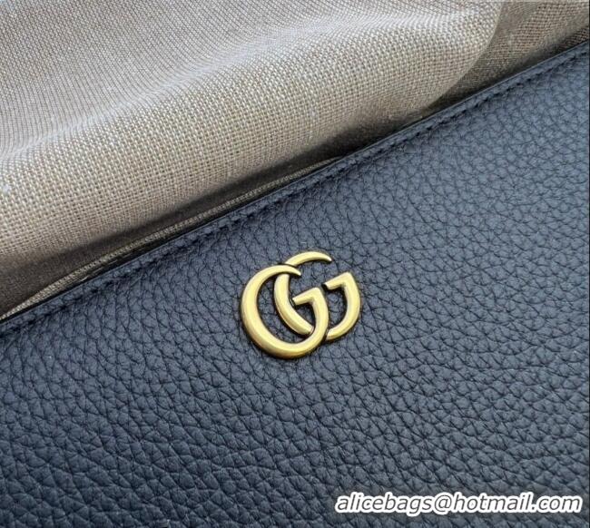 Grade Quality Gucci Leather Zip Around Wallet with Bamboo 739499 Black 2023