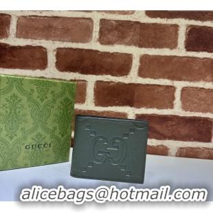 Market Sells Gucci Jumbo GG Leather Wallet 739475 Dark Green 2023