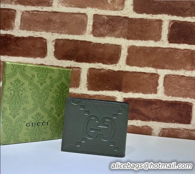 Market Sells Gucci Jumbo GG Leather Wallet 739475 Dark Green 2023