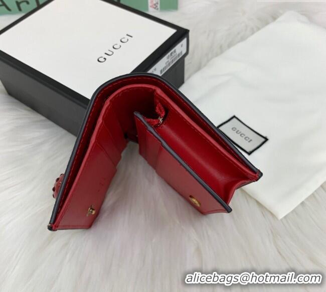 Best Quality Gucci GG Canvas Card Case Wallet with Red Cherry G08043 2023