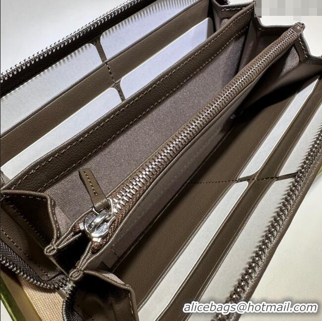 Original Cheap Gucci Blondie Leather Zip-Around Wallet 760312 Grey 2023