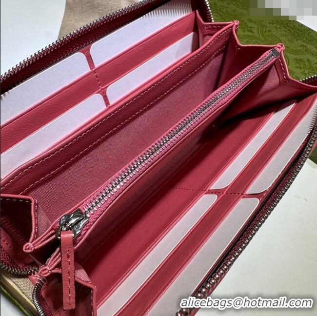 Top Grade Gucci Blondie Leather Zip-Around Wallet 760312 Pink 2023