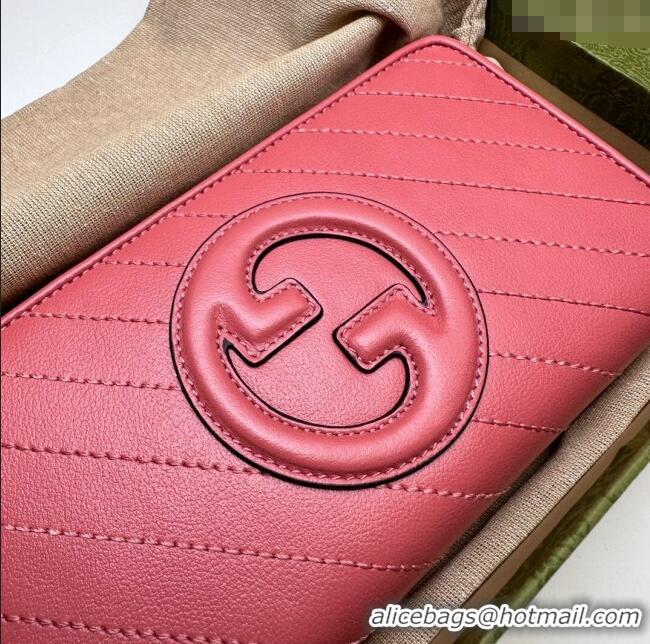 Top Grade Gucci Blondie Leather Zip-Around Wallet 760312 Pink 2023