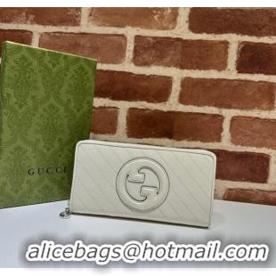 Pretty Style Gucci Blondie Leather Zip-Around Wallet 760312 White 2023