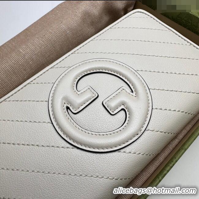 Pretty Style Gucci Blondie Leather Zip-Around Wallet 760312 White 2023