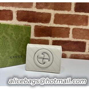 Top Quality Gucci Blondie Leather Zip-Around Wallet 760317 White 2023