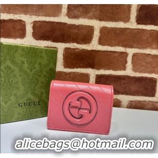 Low Cost Gucci Blondie Leather Zip-Around Wallet 760317 Pink 2023