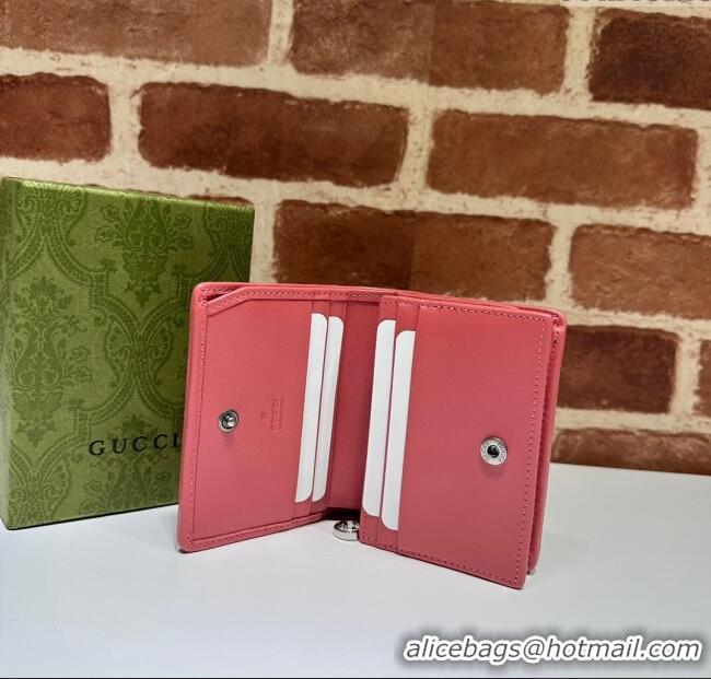 Low Cost Gucci Blondie Leather Zip-Around Wallet 760317 Pink 2023