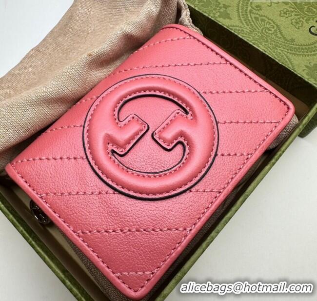 Low Cost Gucci Blondie Leather Zip-Around Wallet 760317 Pink 2023