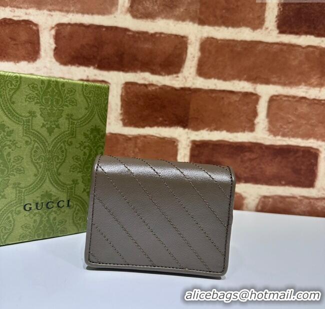 Buy Fashionable Gucci Blondie Leather Zip-Around Wallet 760317 Grey 2023