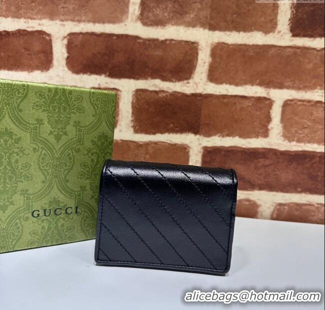 Well Crafted Gucci Blondie Leather Zip-Around Wallet 760317 Black 2023