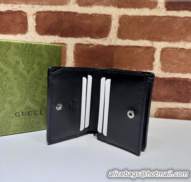 Well Crafted Gucci Blondie Leather Zip-Around Wallet 760317 Black 2023