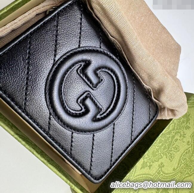 Well Crafted Gucci Blondie Leather Zip-Around Wallet 760317 Black 2023