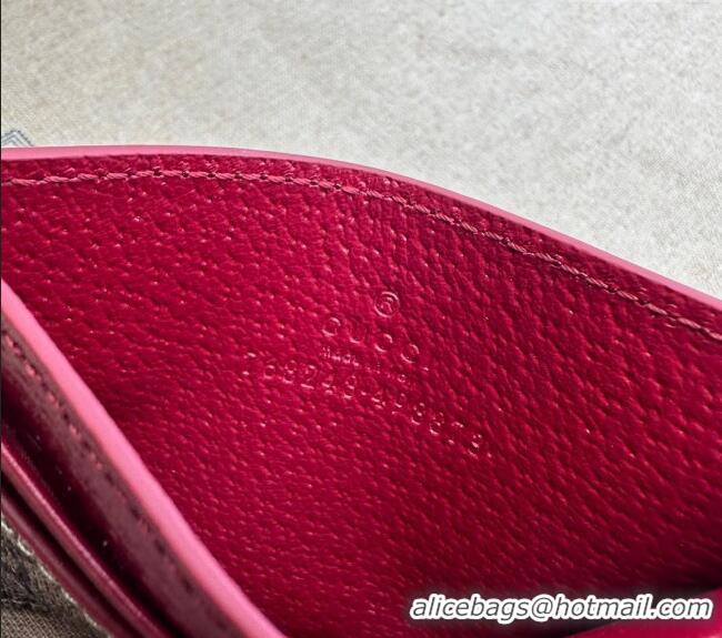 New Cheap Gucci Card Case with GG Detail 768248 Red Leather 2023