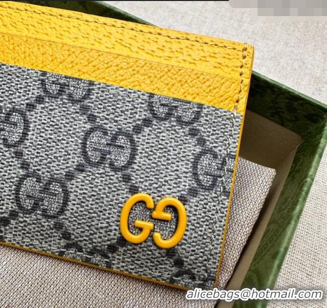 Modern Classic Gucci Card Case with GG Detail 768248 Yellow Leather 2023