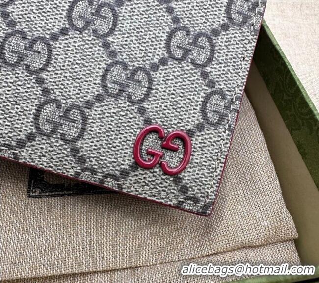 Luxury Discount Gucci Wallet with GG Detail ‎768243 Red Leather 2023
