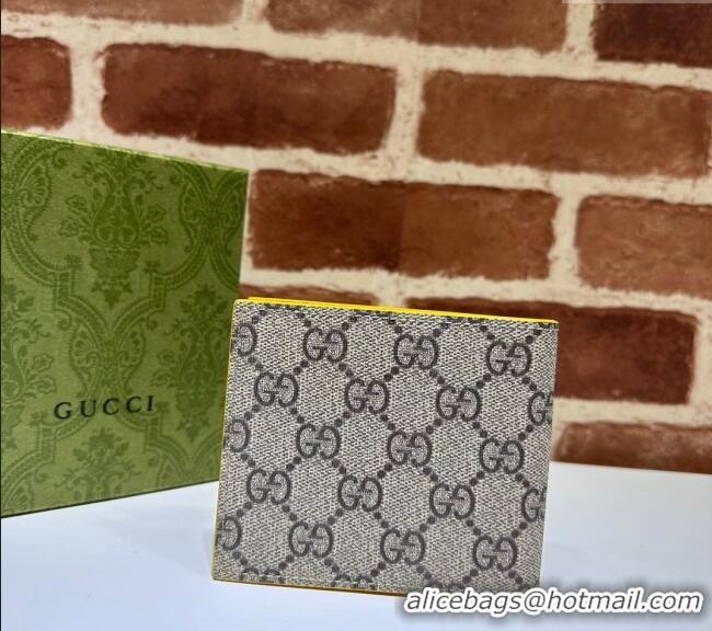 Promotional Gucci Wallet with GG Detail ‎768243 Yellow Leather 2023