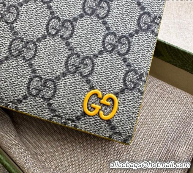 Promotional Gucci Wallet with GG Detail ‎768243 Yellow Leather 2023