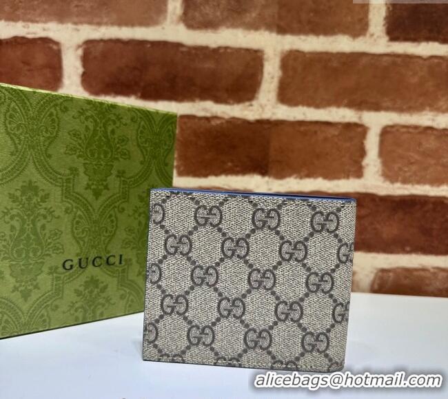 Traditional Specials Gucci Wallet with GG Detail ‎768243 Blue Leather 2023