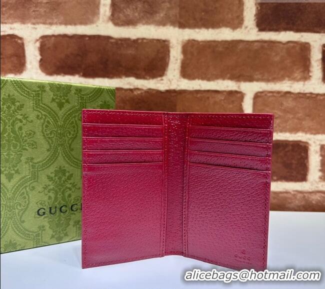 Super Quality Gucci Long Card Case with GG Detail 768249 Red Leather 2023