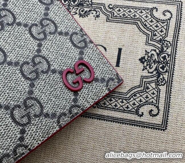 Super Quality Gucci Long Card Case with GG Detail 768249 Red Leather 2023