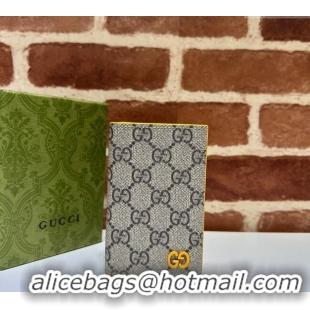Promotional Gucci Long Card Case with GG Detail 768249 Yellow Leather 2023
