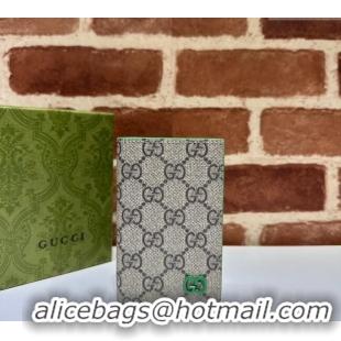 Good Product Gucci Long Card Case with GG Detail 768249 Green Leather 2023