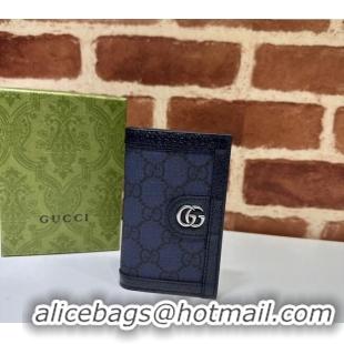 Good Looking Gucci Ophidia Zip Around Wallet ‎706844 Dark Blue 2023